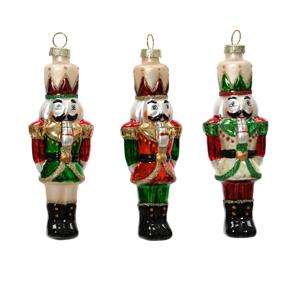 Декор Щелкунчик стекло 12см 3 в ассорт