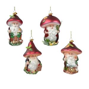 Декор Гриб стекло старичок-лесовичок 12х8х8см 4 в ассорт