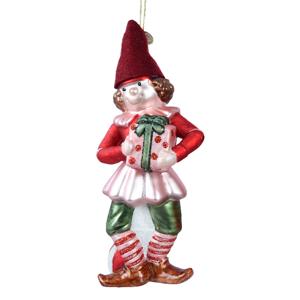 Декор Клоун стекло с подарками 5,2x7,8x18,3cm 1шт/уп