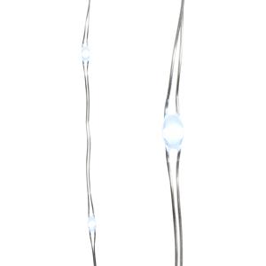 Гирлянда нить 1,95м холоднобелая 3 батарейки АА 40диодов LED MICRO indoor