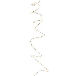 Гирлянда нить 0,94м теплобелая 3 батарейки АА 6ч таймер 60диодов LED MICRO indoor