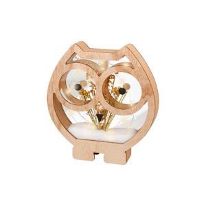 Декорация светодиодная Сова рамка с веточками и снегом 2 батарейки ААА таймер 6/18ч 4,3х23х24,5см 25LED MICRO теплобелая IP-20 indoor