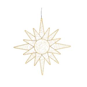 Декорация светодиодная Звезда 68см золотистая/теплобелая кабель золотой 5м таймер 6/18ч 754LED  IP-44 indoor/outdoor