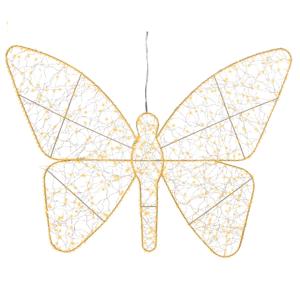 Декорация светодиодная  Бабочка 98х77см теплобелая с эффектом мерцания кабель серебристый 5м таймер 6/18ч 700LED  IP-44 indoor/outdoor