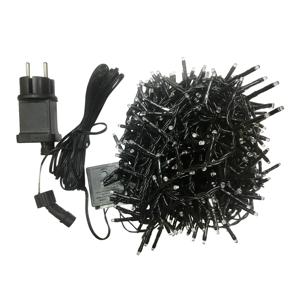 Гирлянда цепочка  11м синяя мигающая  8функций 8ч таймер 500диодов LED MICRO outdoor
