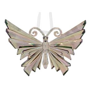 Декор Бабочка прозрачная черный ирис 14,2см