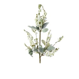 Веточка декоративная  60см с белыми ягодами