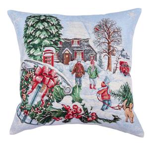 Наволочка Рождество в деревне 45х45см VILLAGE CO2-NV