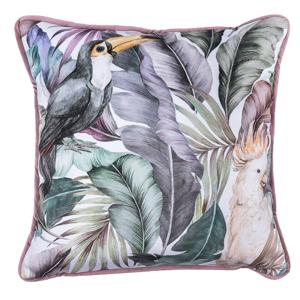 Наволочка Тропические птицы двусторонняя из бархата 43Х43см GREENWICH BIRDS-2