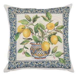 Наволочка Лимоны 45х45см гобелен без люрекса  LIMA003A