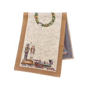 Настольная дорожка Золотой щелкунчик 45х140см гобелен с золотистым люрексом  RUNNER1324SE-45