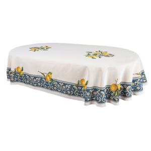 Скатерть Лимоны овальная 160х250см гобелен без люрекса  LIMA OVAL 003-250