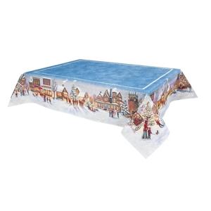 Скатерть Накануне Рождества 137х280см гобелен с золотистым люрексом  RUNNER1394-280