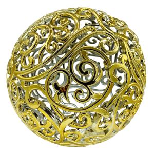 Шар ажурный золотистый глянцеввый d20см