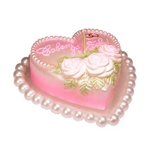 Свеча  Свадебная Совет да любовь d11,5см h5,5см розовая