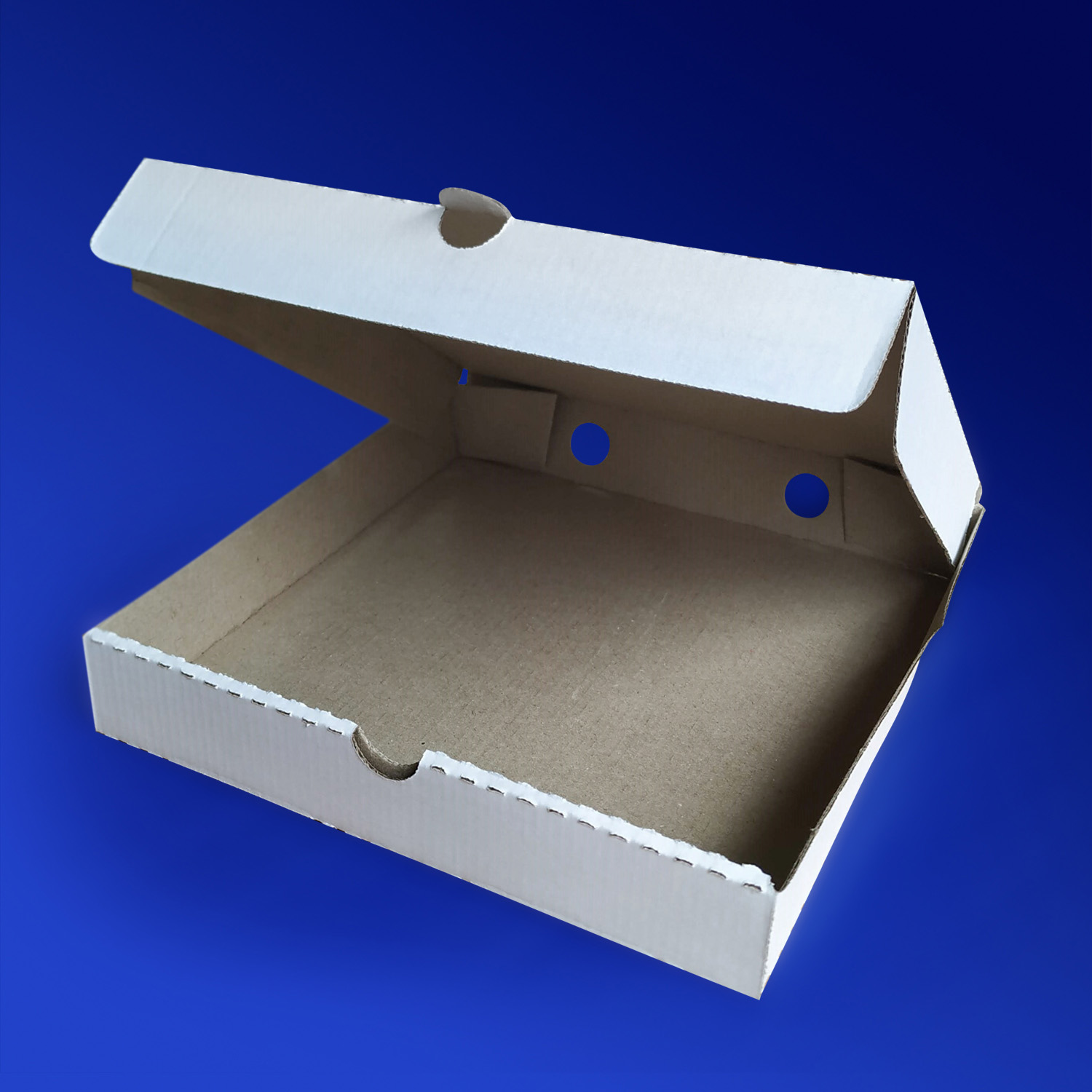 Пицца-коробка гофра 40х40х4,5см белая  50шт/уп