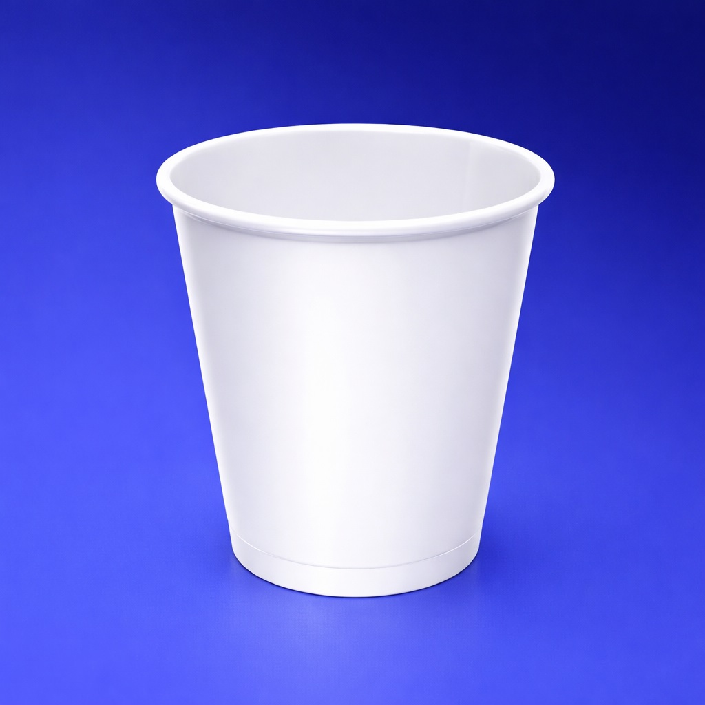 Стакан пластиковый PP 200мл белый d7,5см h8,4см
