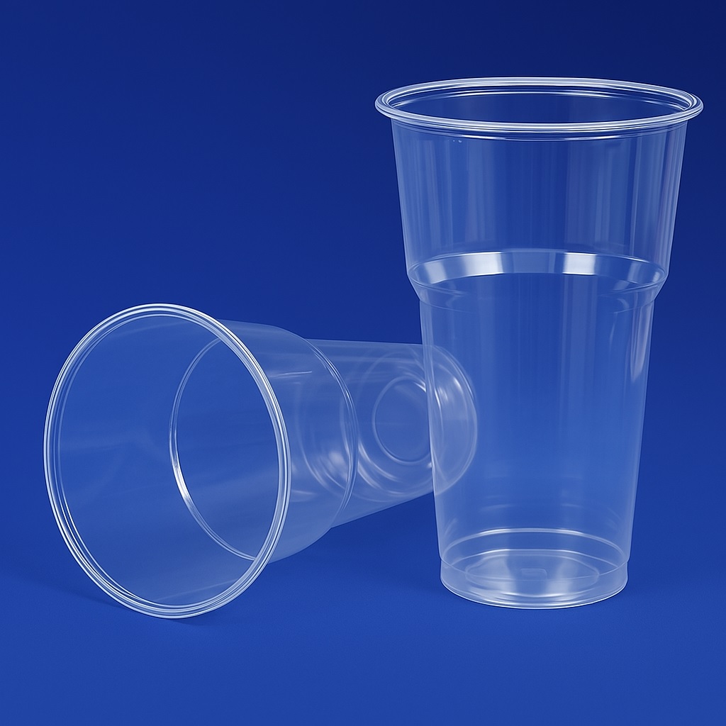 Стакан пластиковый PP 500мл Пивной прозрачный d9,5см эконом 1000шт/кор ПолиЭр