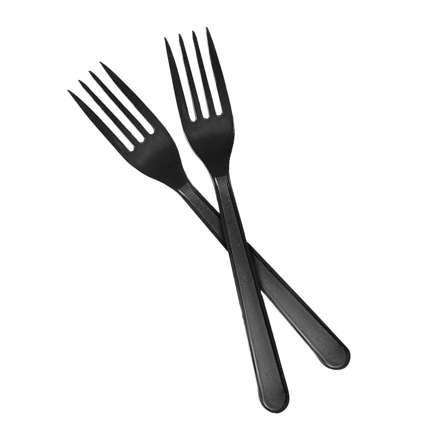 Вилка пластиковая 18,0см черная  50 шт/уп  Премиум