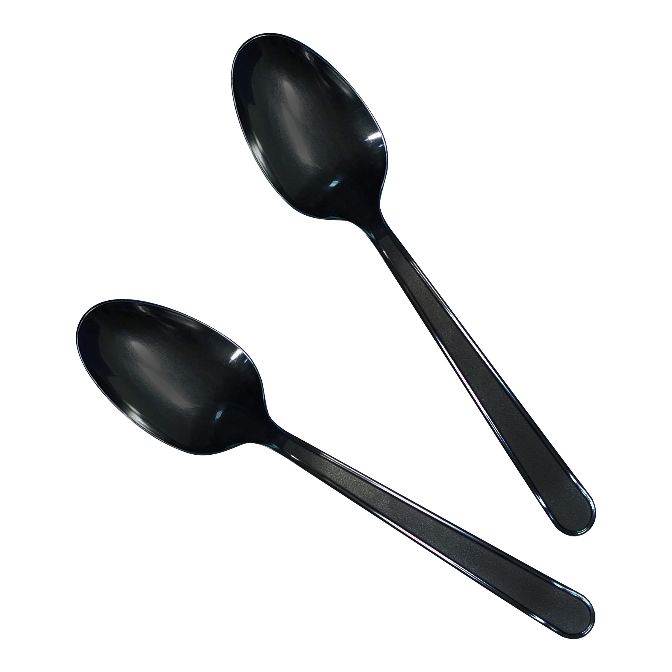Ложка столовая 18,0см черная Премиум  50 шт/уп