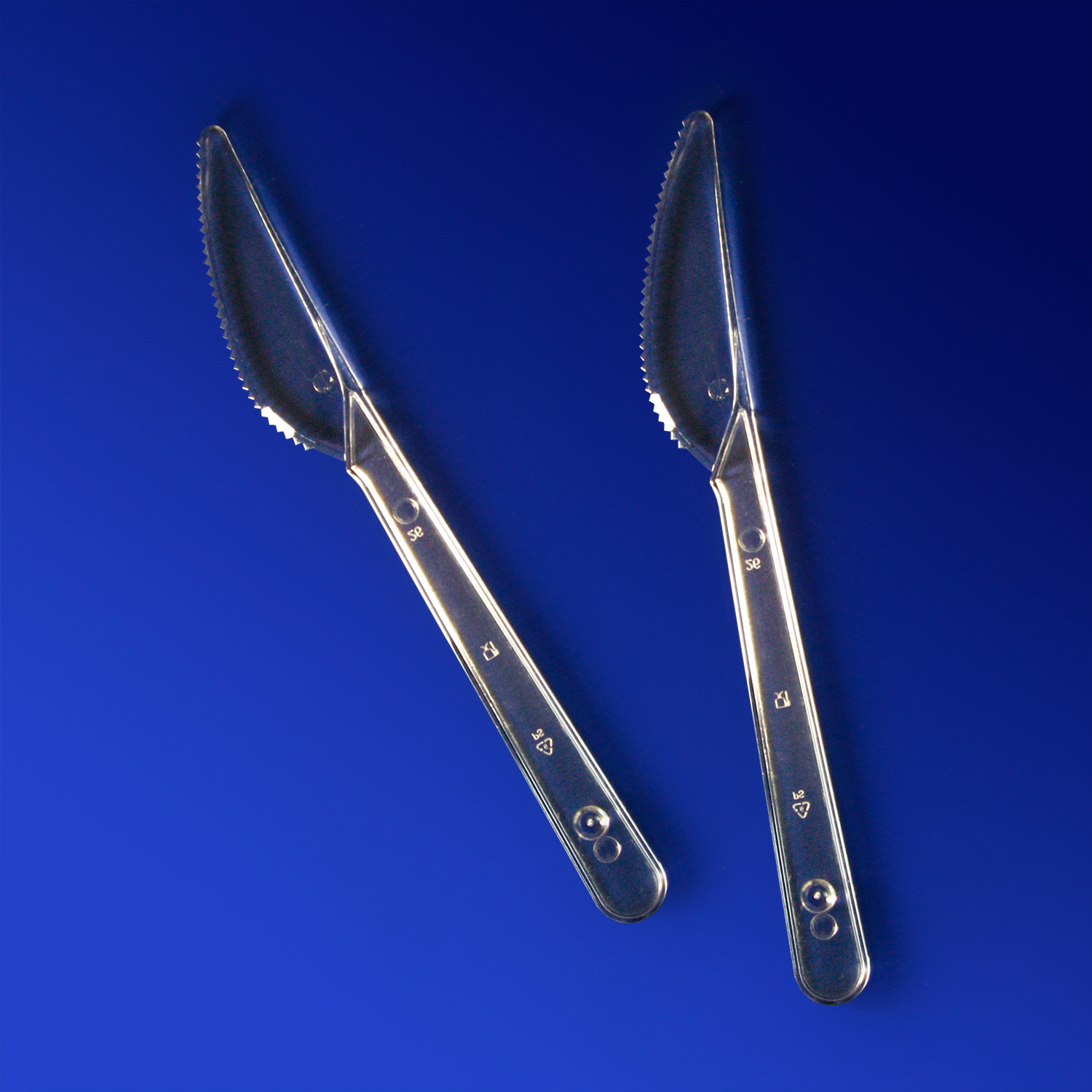 Нож  прозрачный 18см  50 шт/уп Премиум арт 4008П