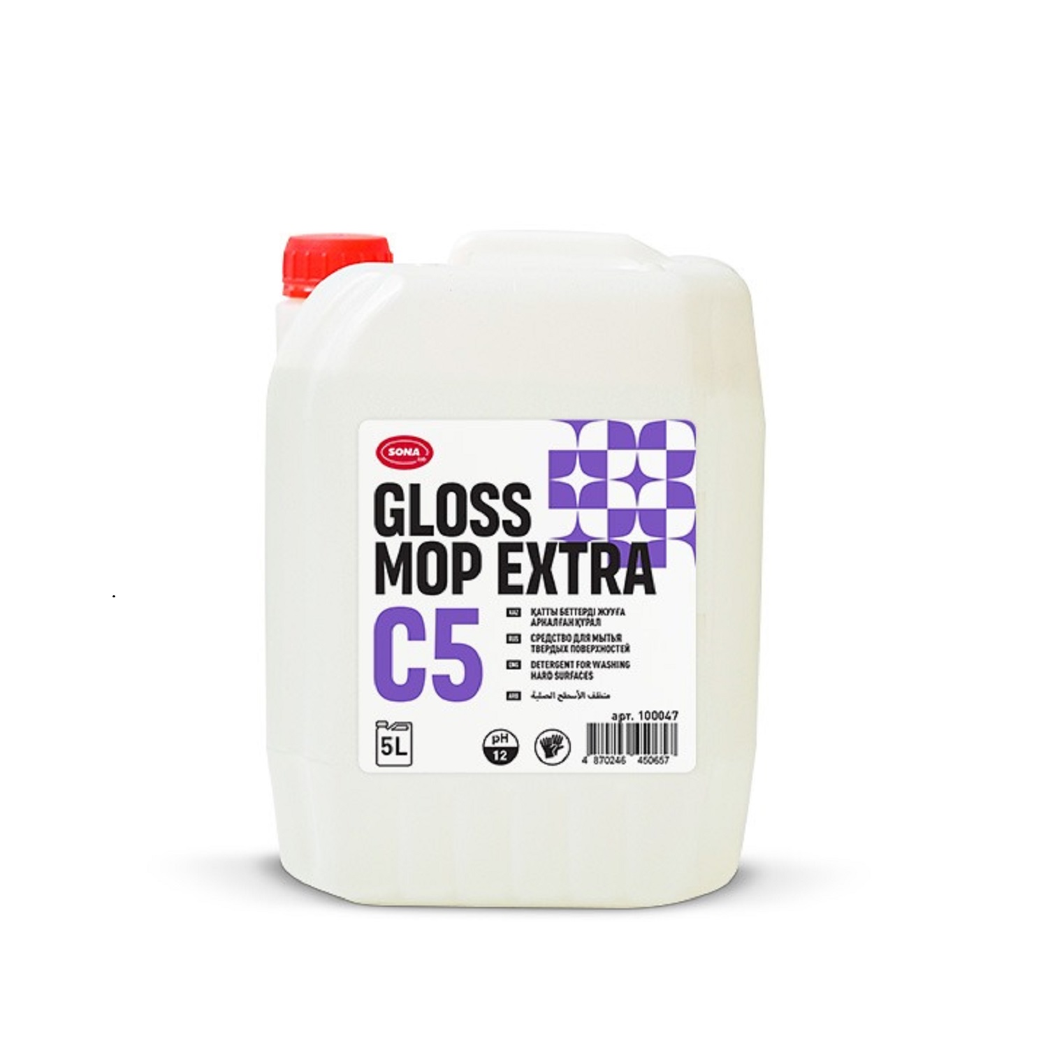 Средство концентрированное моющее для твердых поверхностей 5л ПНД GLOSS MOP EXTRA
