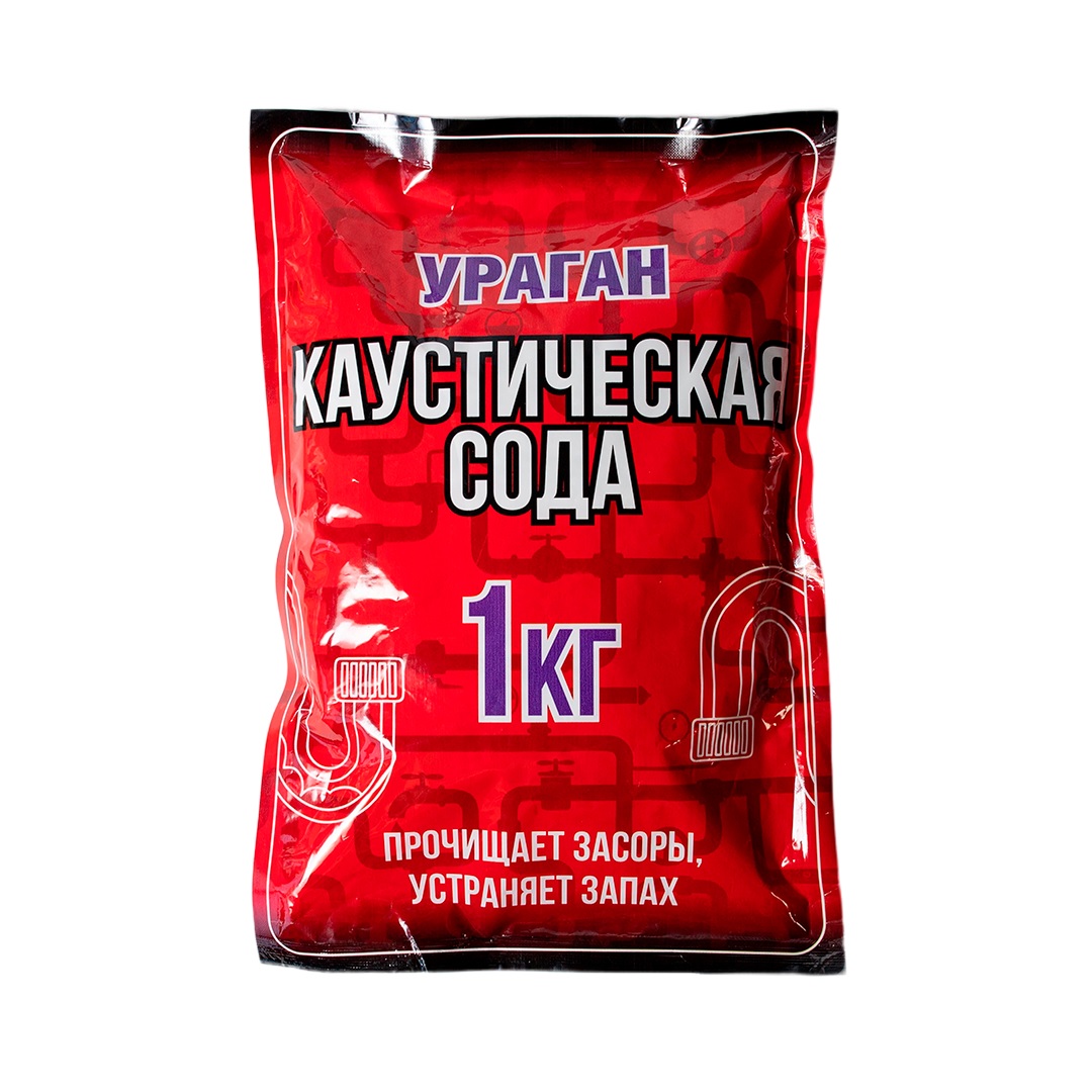 Ураган Каустическая сода 1000гр