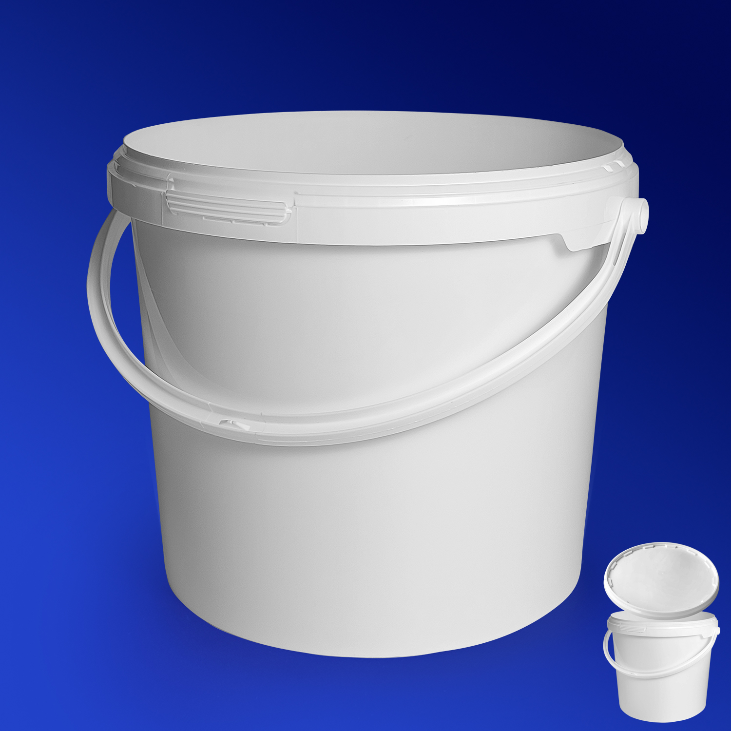 Ведерко  5000мл белое с ручкой пластик и контрольным замком PP  Jokey