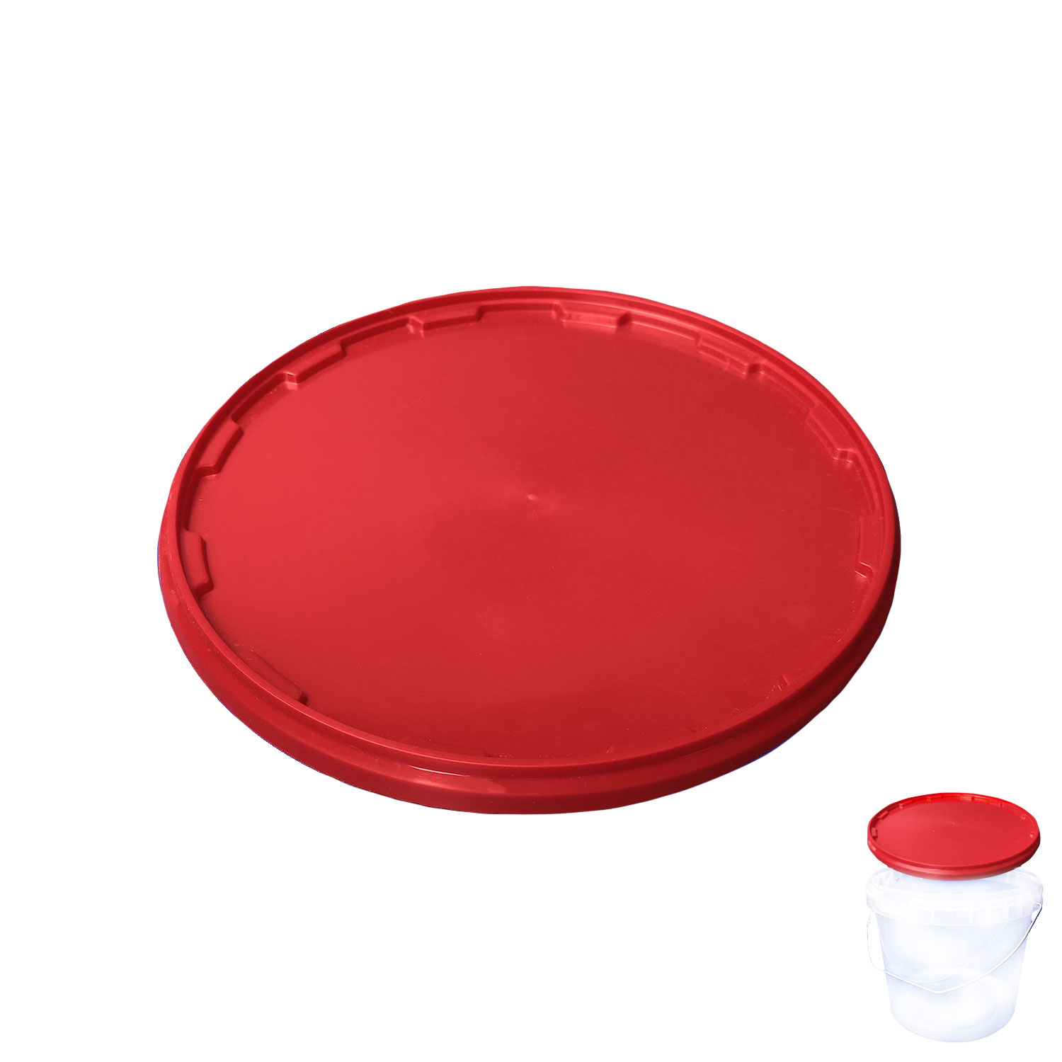 Крышка к ведерку  2300мл 000541TS красная PP