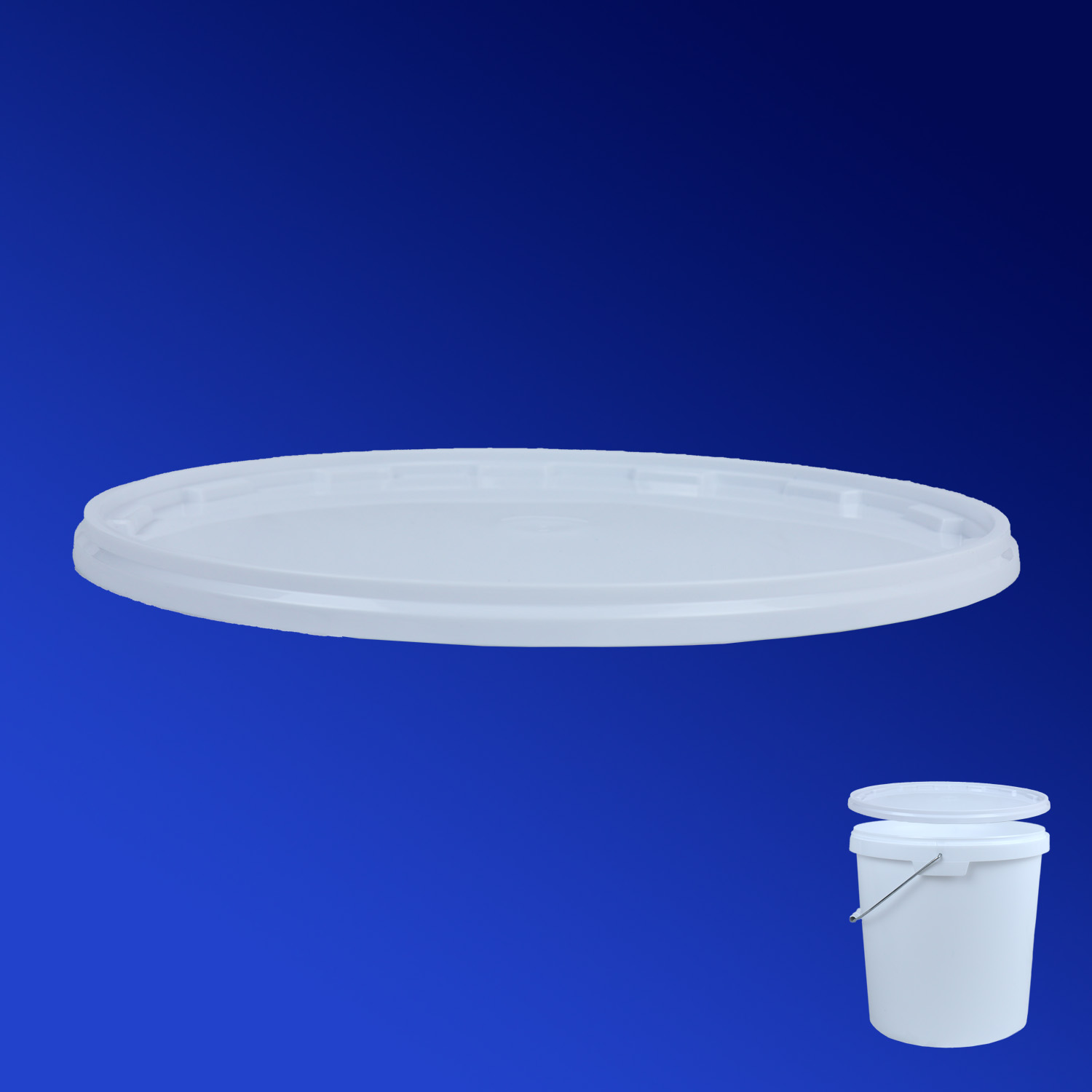 Крышка к ведерку  3000мл 000537JD белая PP