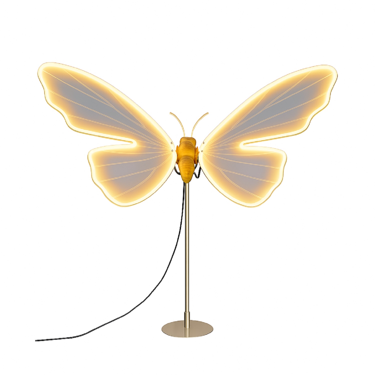 Декорация светодиодная  Бабочка 80см теплобелая с движущимися крыльями  indoor/outdoor