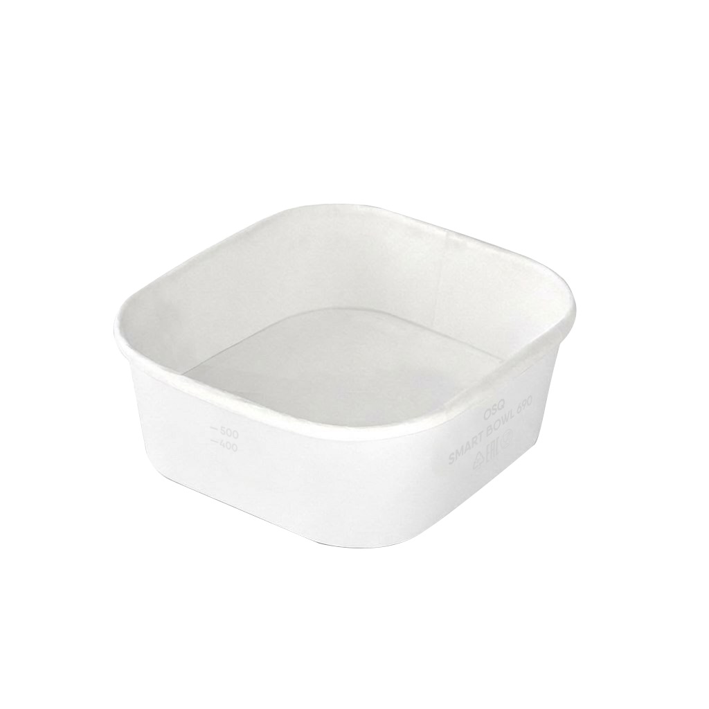 OSQ SMART BOWL 690 белый/белый WHITE EDITION 14,5х14,5х5,1см 690мл (крышка отдельно)