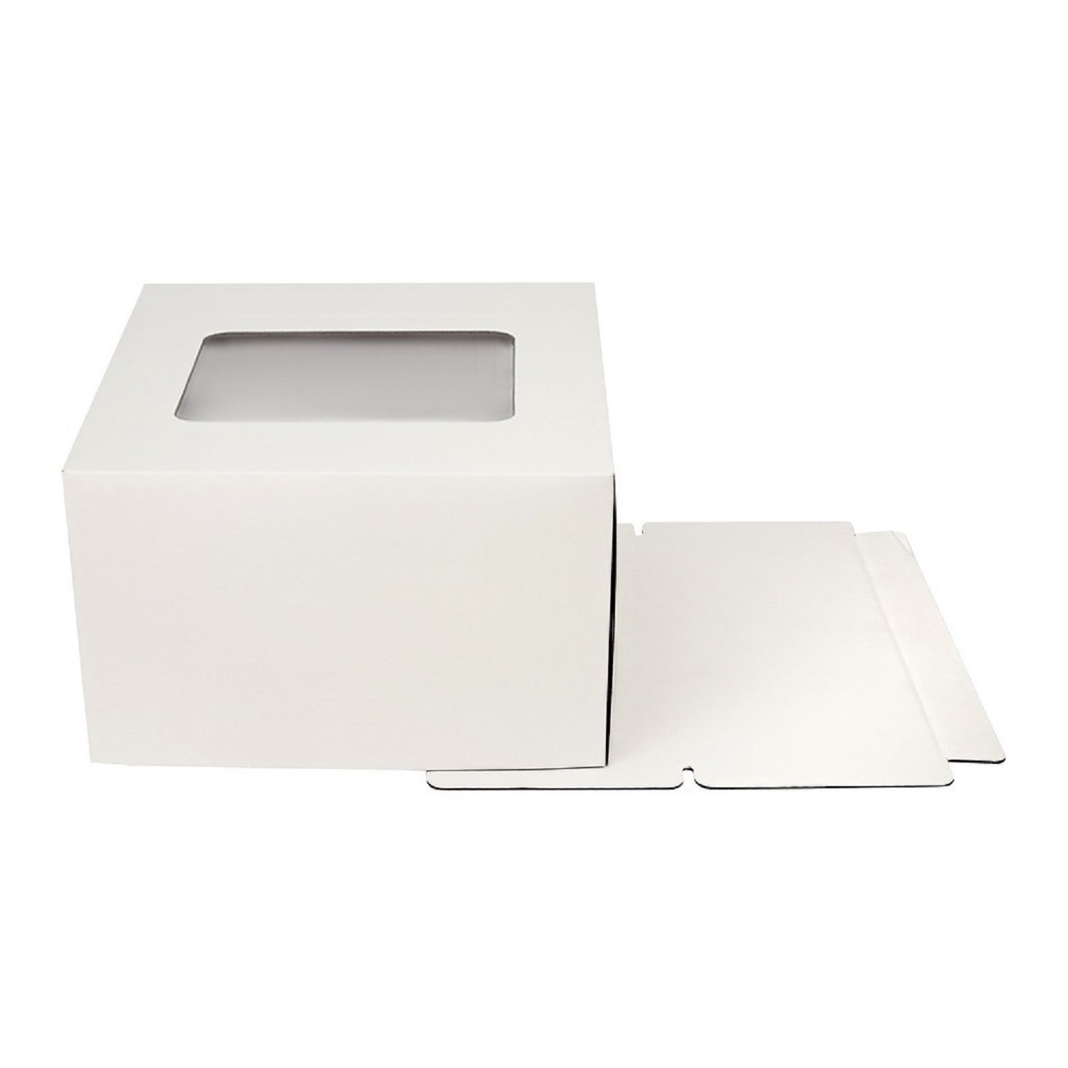 Коробка для торта белая с окном GKW 30,0x30,0x19,0см 50шт/кор