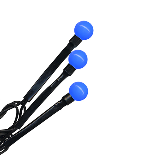 Гирлянда    8м синяя Жемчуга кабель черный 10м 80диодов LED outdoor