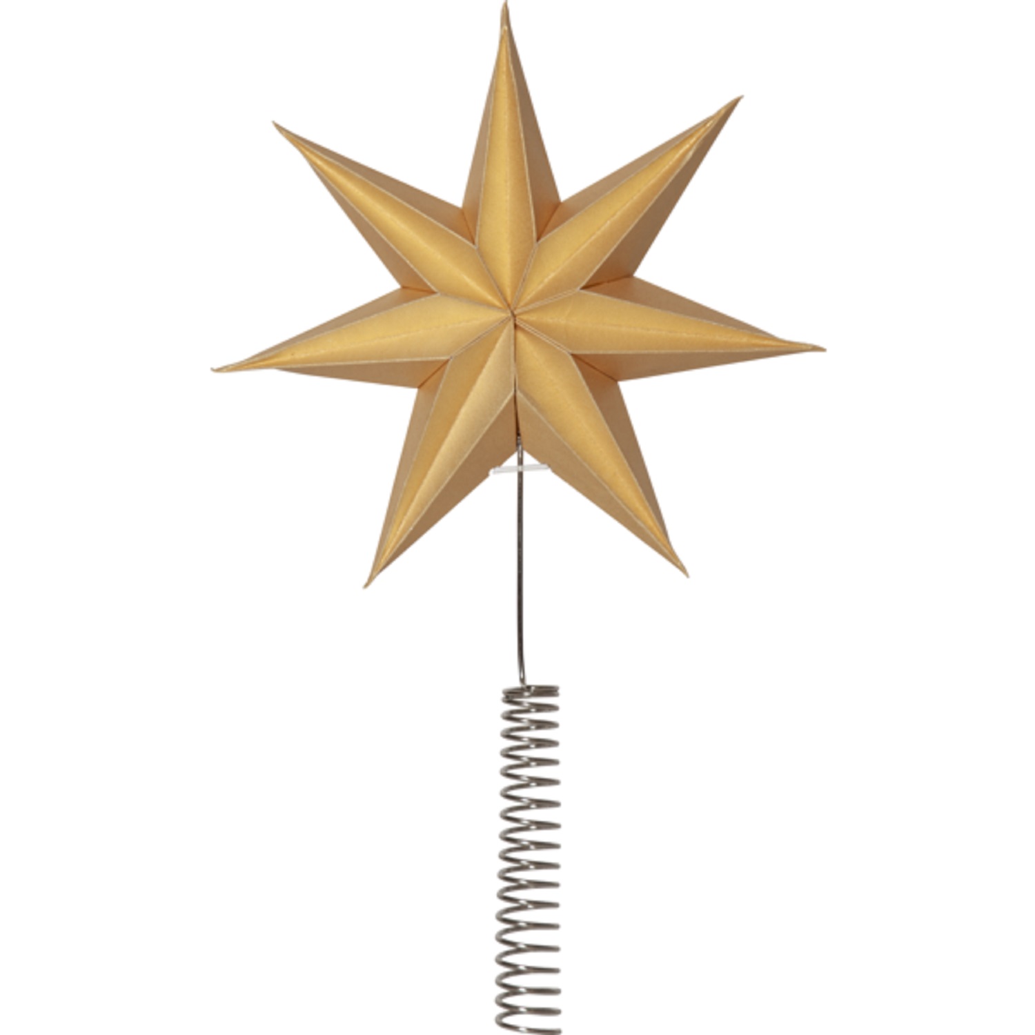 Декорация Звезда золотистая на спирале d21 h33см