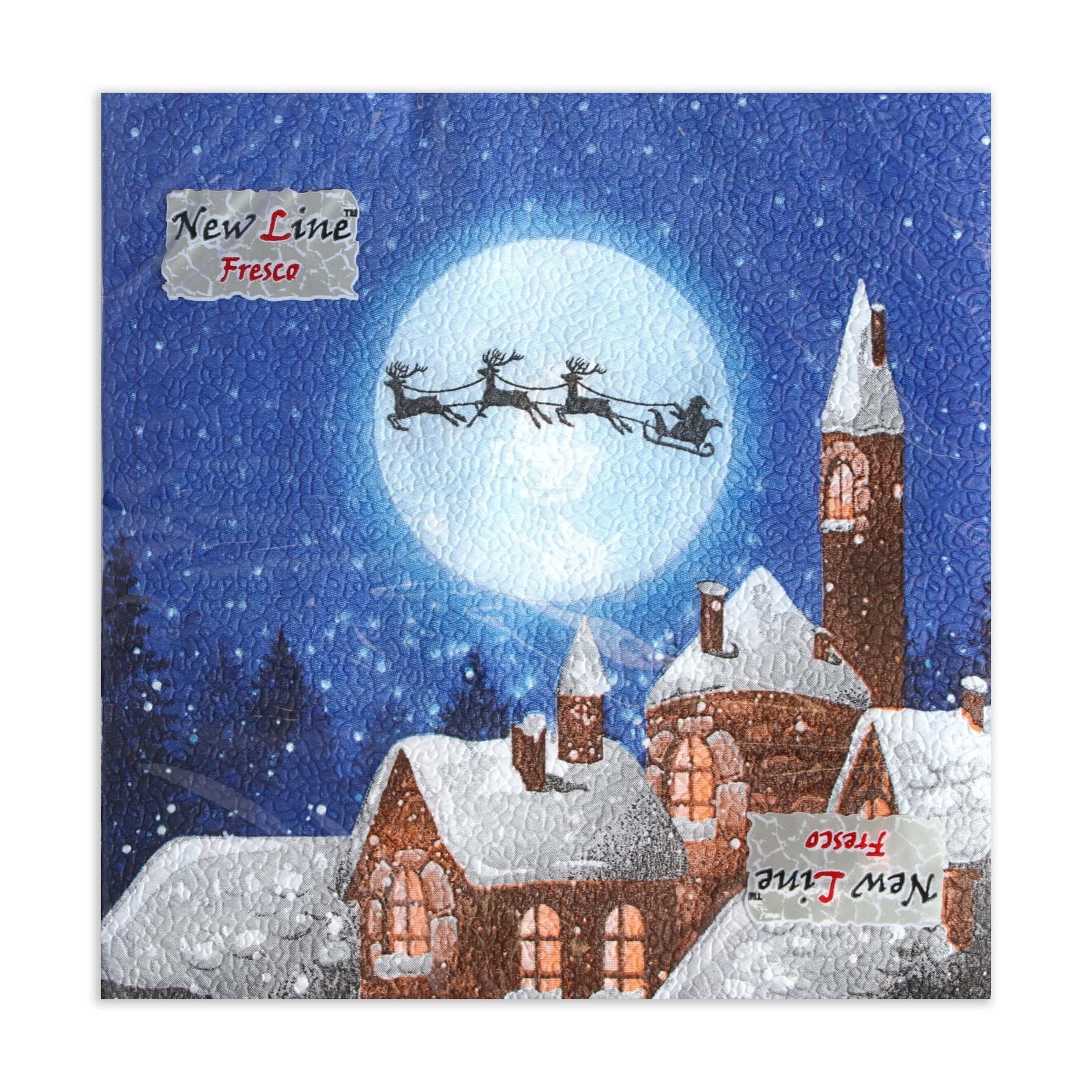 Салфетки  новогодние 33х33см 2 сл 20шт/уп Новогодняя сказка