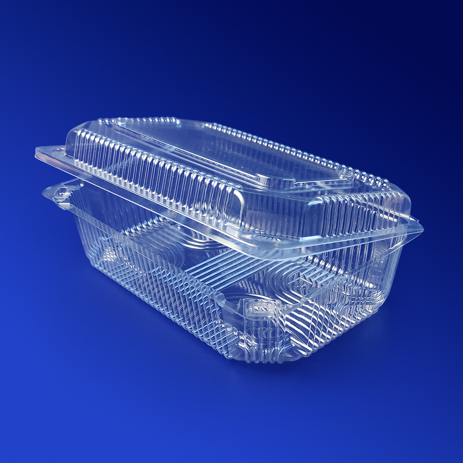 Контейнер пластиковый 1400мл PET прозрачный с нераздельной крышкой 21,0х14,0х6,8см внешн 400 шт/кор
