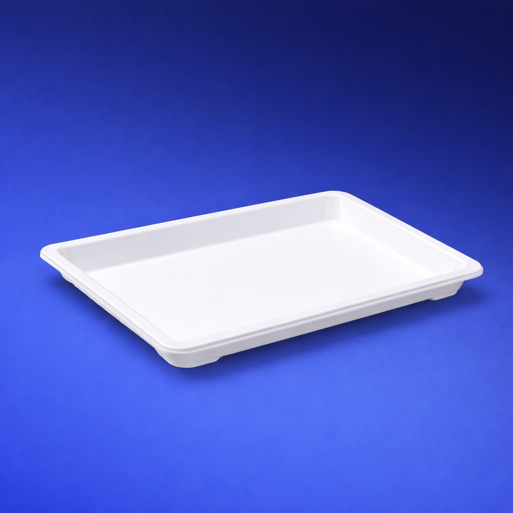 Контейнер Суши-бокс белый из сахарного тростника 21,5x13,5x2,0см