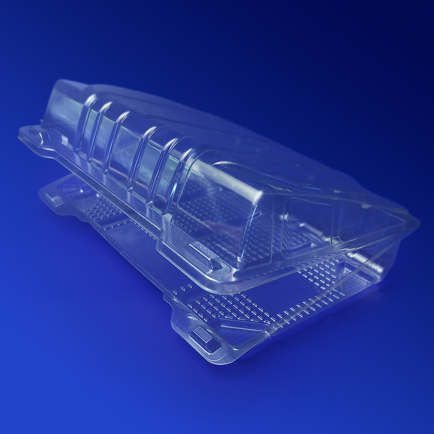 Контейнер пластиковый  PET прозрачный с нераздельной крышкой 24,6x16,9х4,2см 200 шт/кор