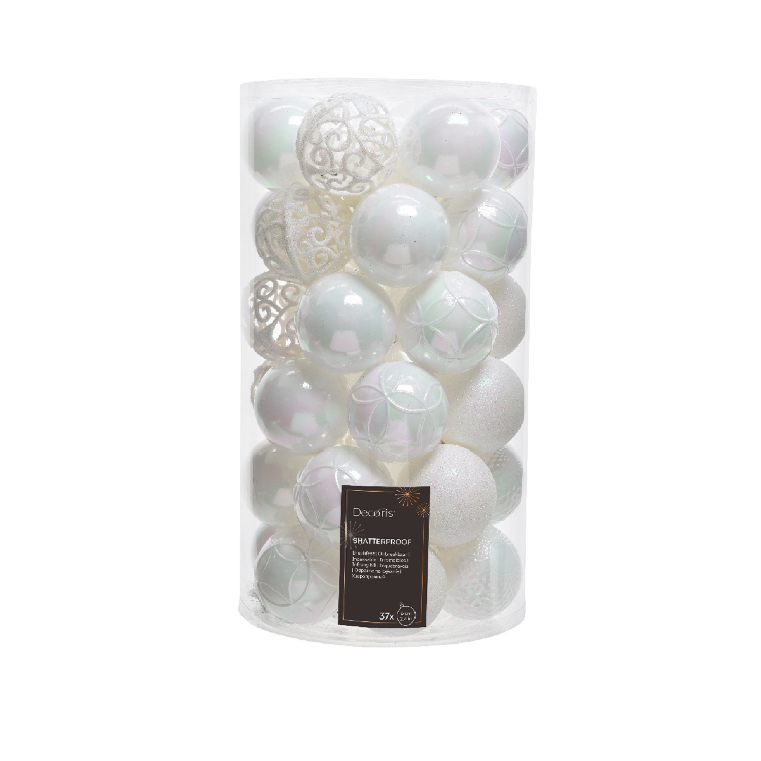 Шар белорадужный d6см 37шт/уп