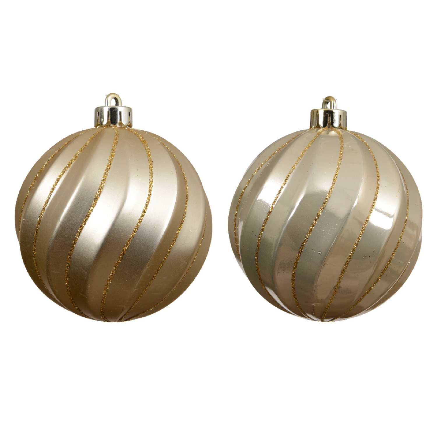 Шар перламутровый с золотистыми линиями глянцевый/матовый d8см 6шт/уп