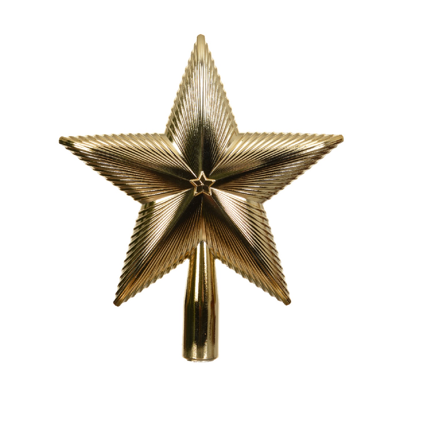 Звезда на елку золотая  21,5см