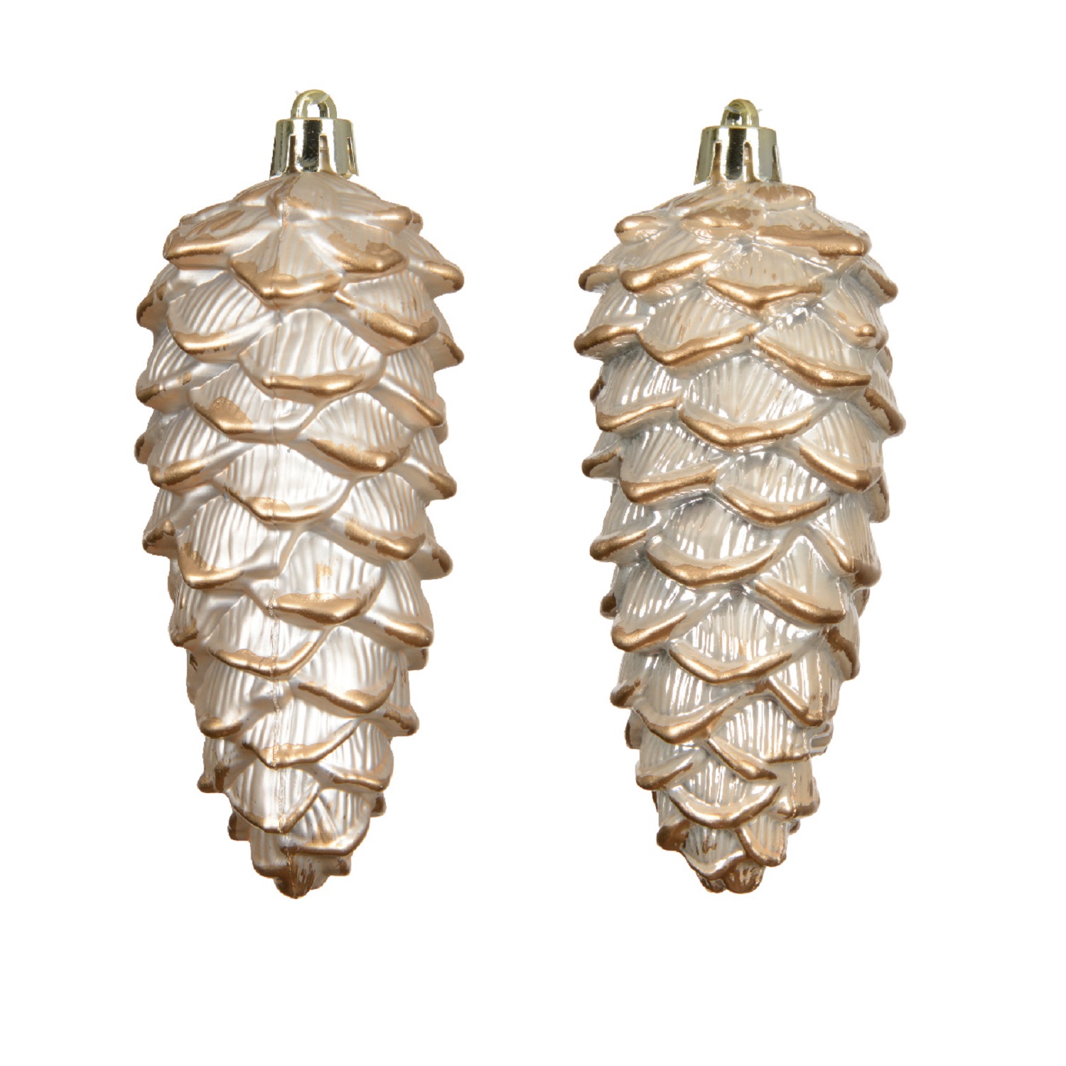 Декор Шишка перламуровая глянцевая/матовая 11,5см 2шт/уп