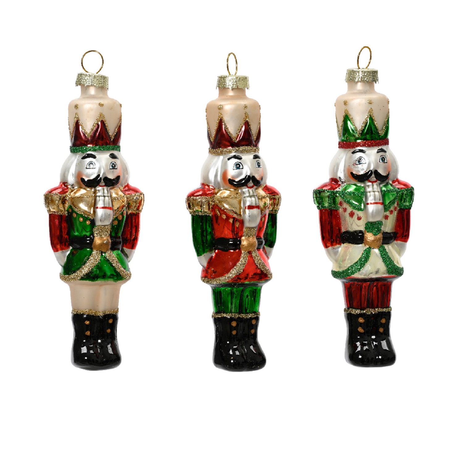 Декор Щелкунчик стекло 12см 3 в ассорт