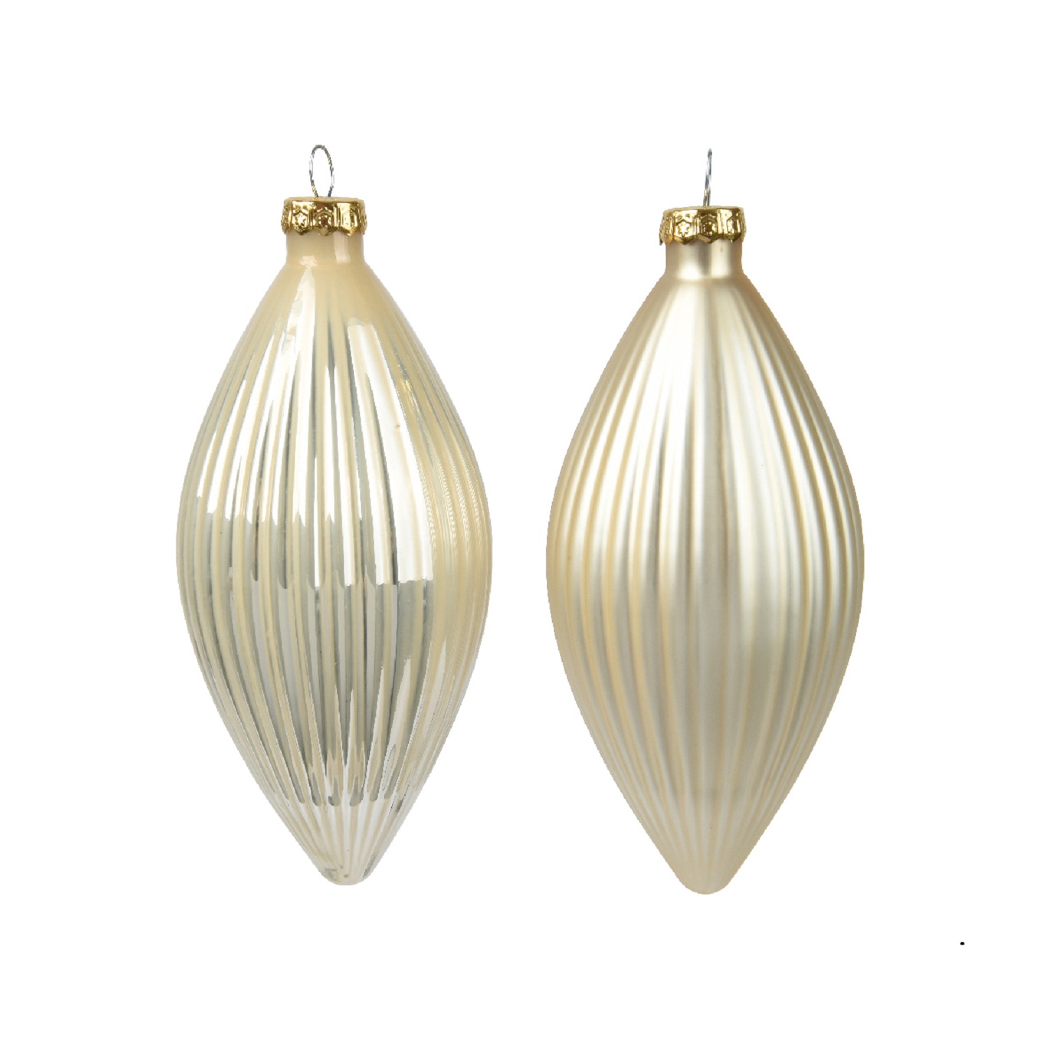 Декор Олива стекло перламутровая глянцевая/матовая 13х6см 3шт/уп