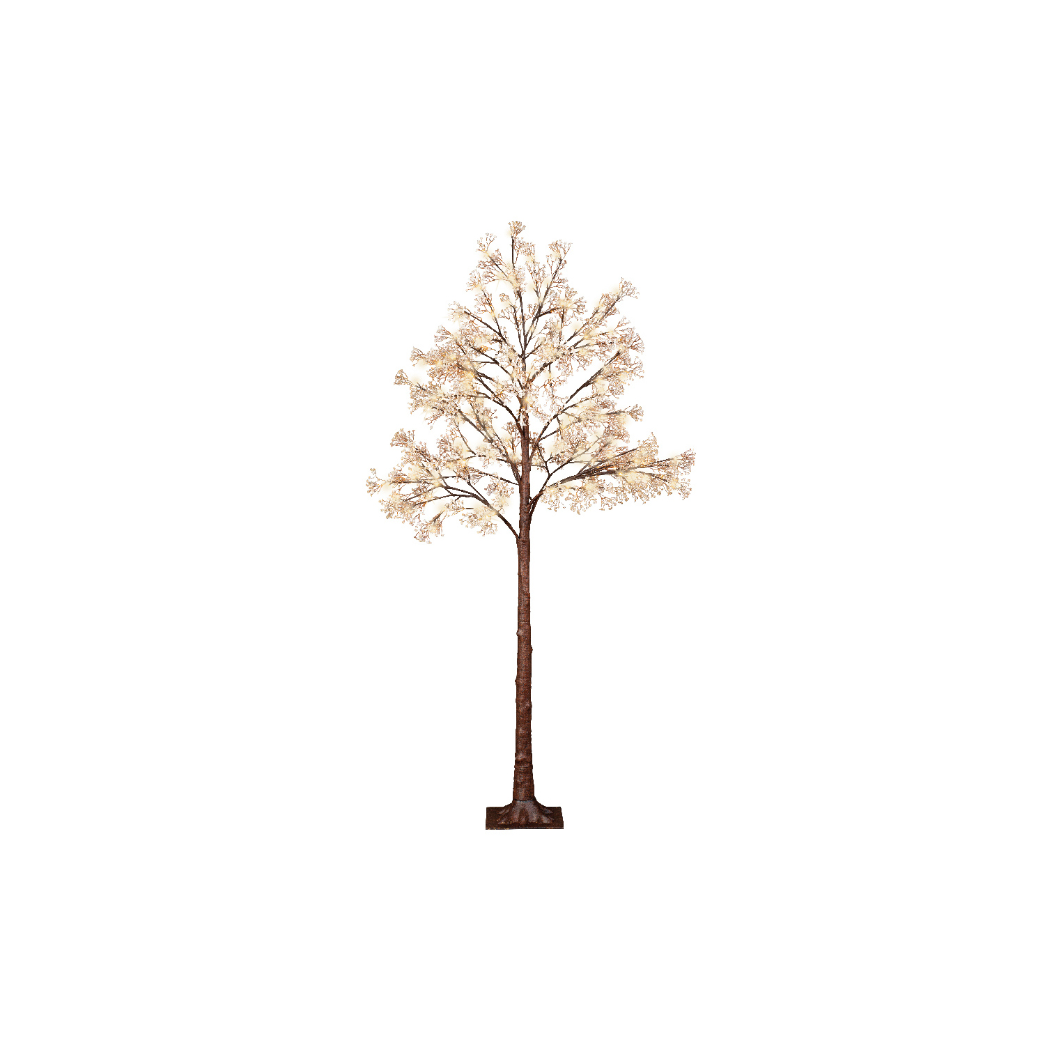 Декорация Дерево цветы Гипсофилы светодиодное d130х180см кабель 5м 180LED теплобелая IP-44 indoor/outdoor