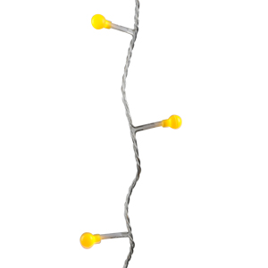 Гирлянда цепочка     6м желтая мигающая кабель прозрачный 5м 8функций 80диодов LED outdoor