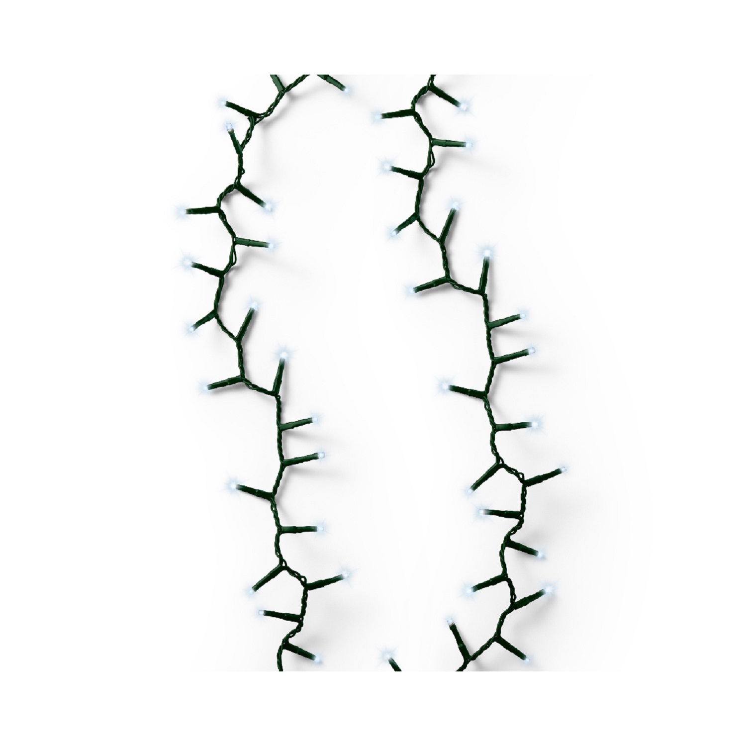 Гирлянда цепочка 22,5м холоднобелая кабель зеленый с эффектом мерцания 8 функций таймер 8/16ч 1000 LED IP-44 indoor/outdoor