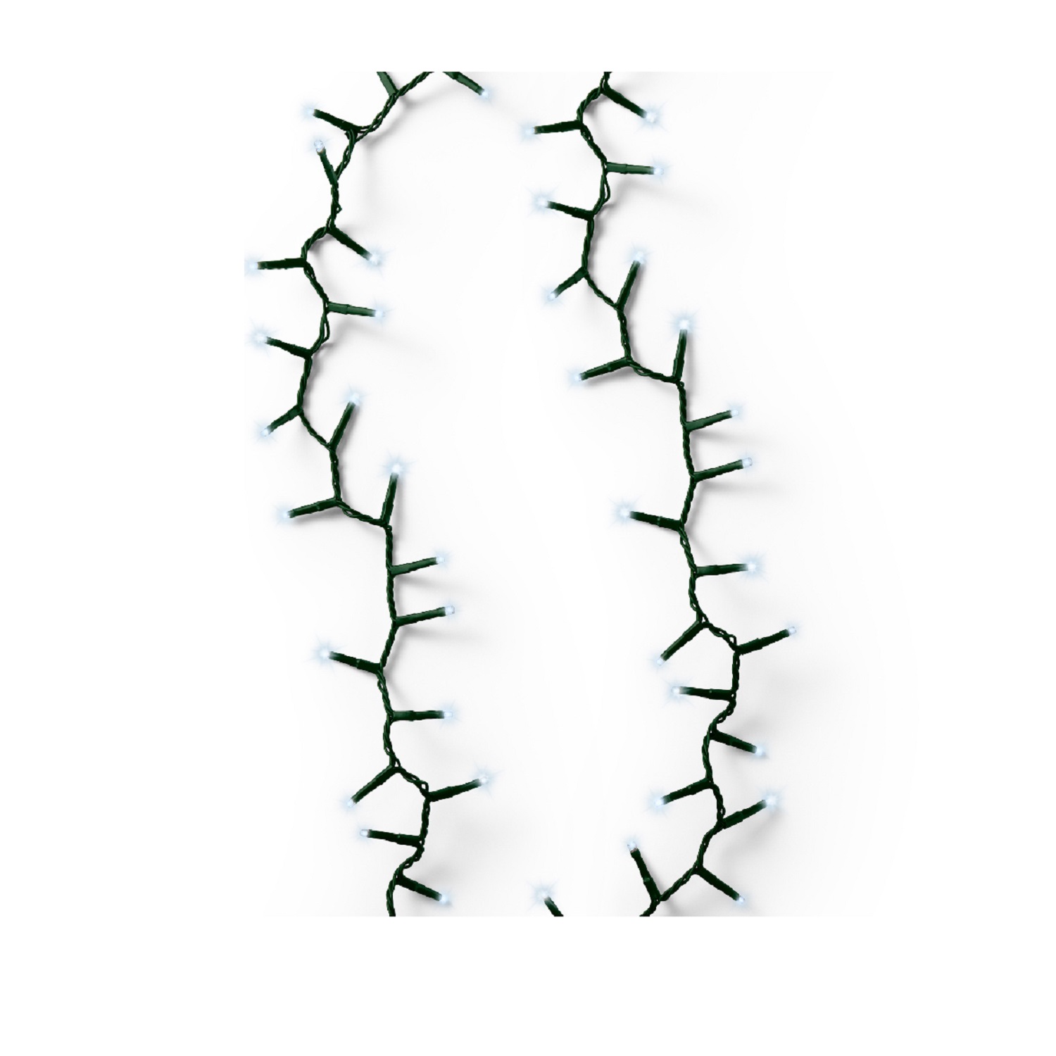 Гирлянда цепочка 34м холоднобелая кабель зеленый с эффектом мерцания 8 функций таймер 8/16ч 1500 LED IP-44 indoor/outdoor