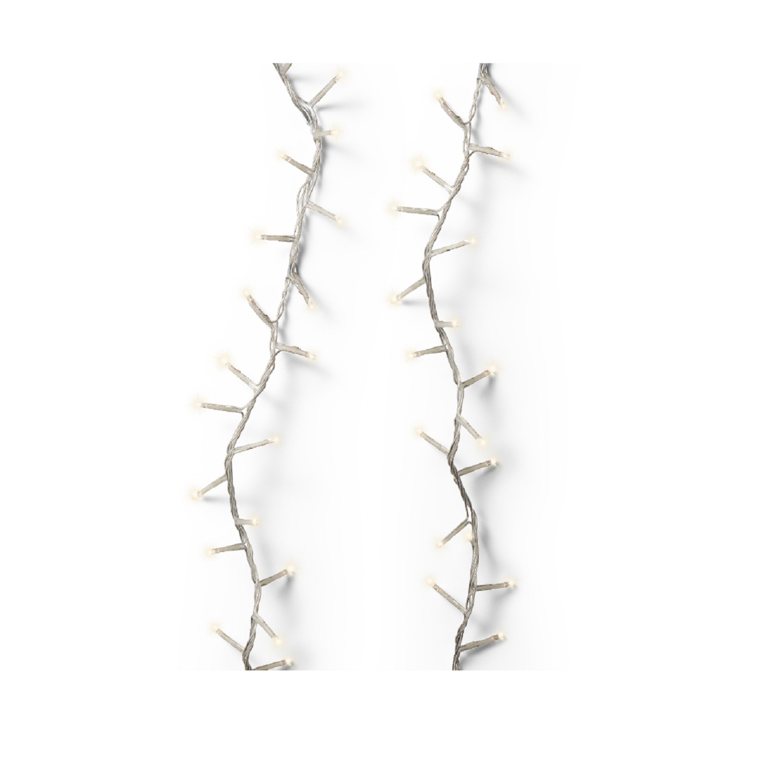 Гирлянда цепочка 45м теплобелая кабель прозрачный с эффектом мерцания 8 функций таймер 8/16ч 2000 LED IP-44 indoor/outdoor